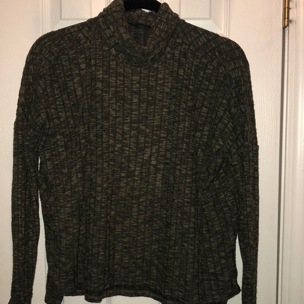 Green turtleneck